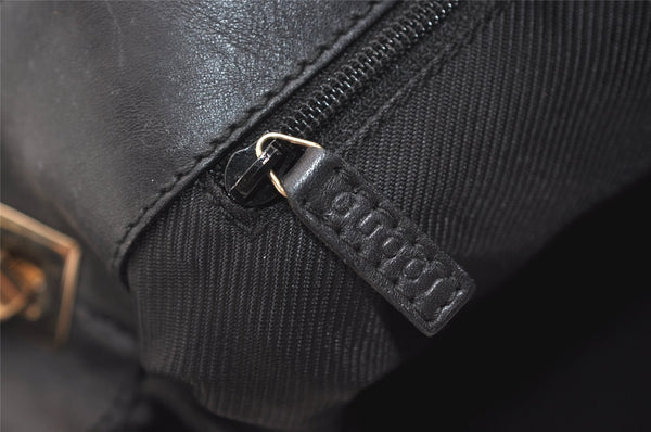 Authentic GUCCI Shoulder Hand Bag Purse GG Canvas Leather 0014231 Black 5758J