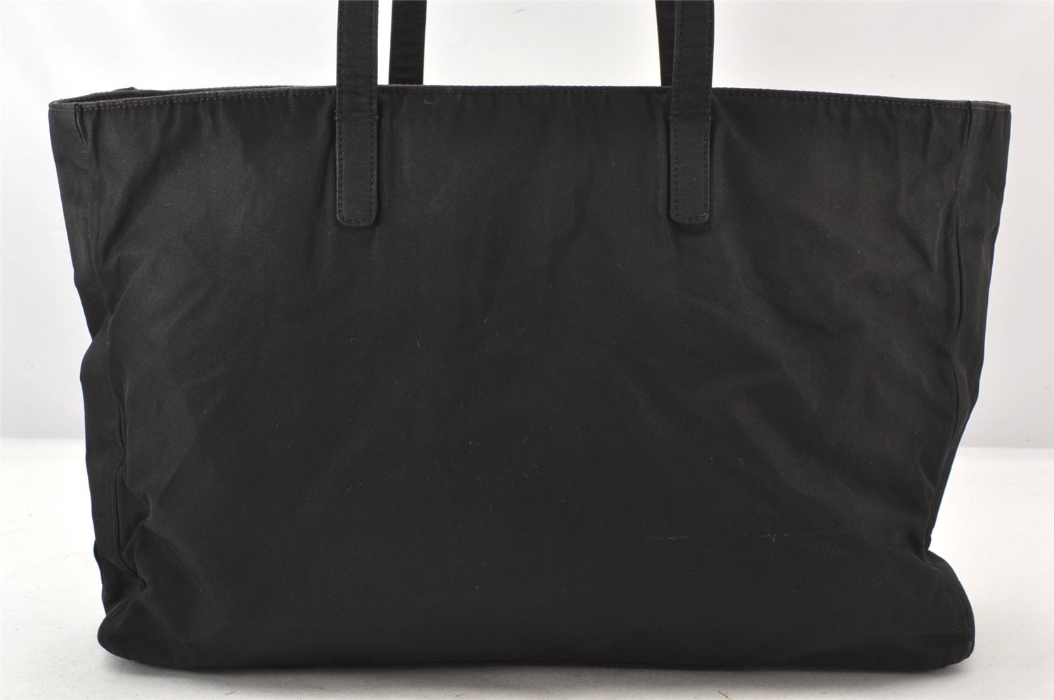 Authentic PRADA Vintage Nylon Tessuto Leather Shoulder Tote Bag Black 5759K