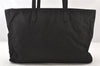 Authentic PRADA Vintage Nylon Tessuto Leather Shoulder Tote Bag Black 5759K