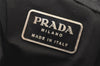 Authentic PRADA Vintage Nylon Tessuto Leather Shoulder Tote Bag Black 5759K