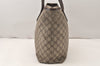 Authentic GUCCI Vintage Shoulder Tote Bag GG PVC Leather 181084 Brown 5760K