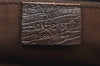 Authentic GUCCI Vintage Shoulder Tote Bag GG PVC Leather 181084 Brown 5760K