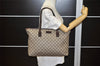 Authentic GUCCI Vintage Shoulder Tote Bag GG PVC Leather 181084 Brown 5760K