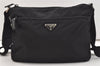 Authentic PRADA Nylon Tessuto Leather Shoulder Cross Body Bag Purse Black 5762J