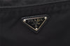 Authentic PRADA Nylon Tessuto Leather Shoulder Cross Body Bag Purse Black 5762J