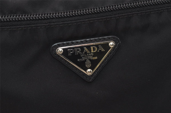 Authentic PRADA Nylon Tessuto Leather Shoulder Cross Body Bag Purse Black 5762J