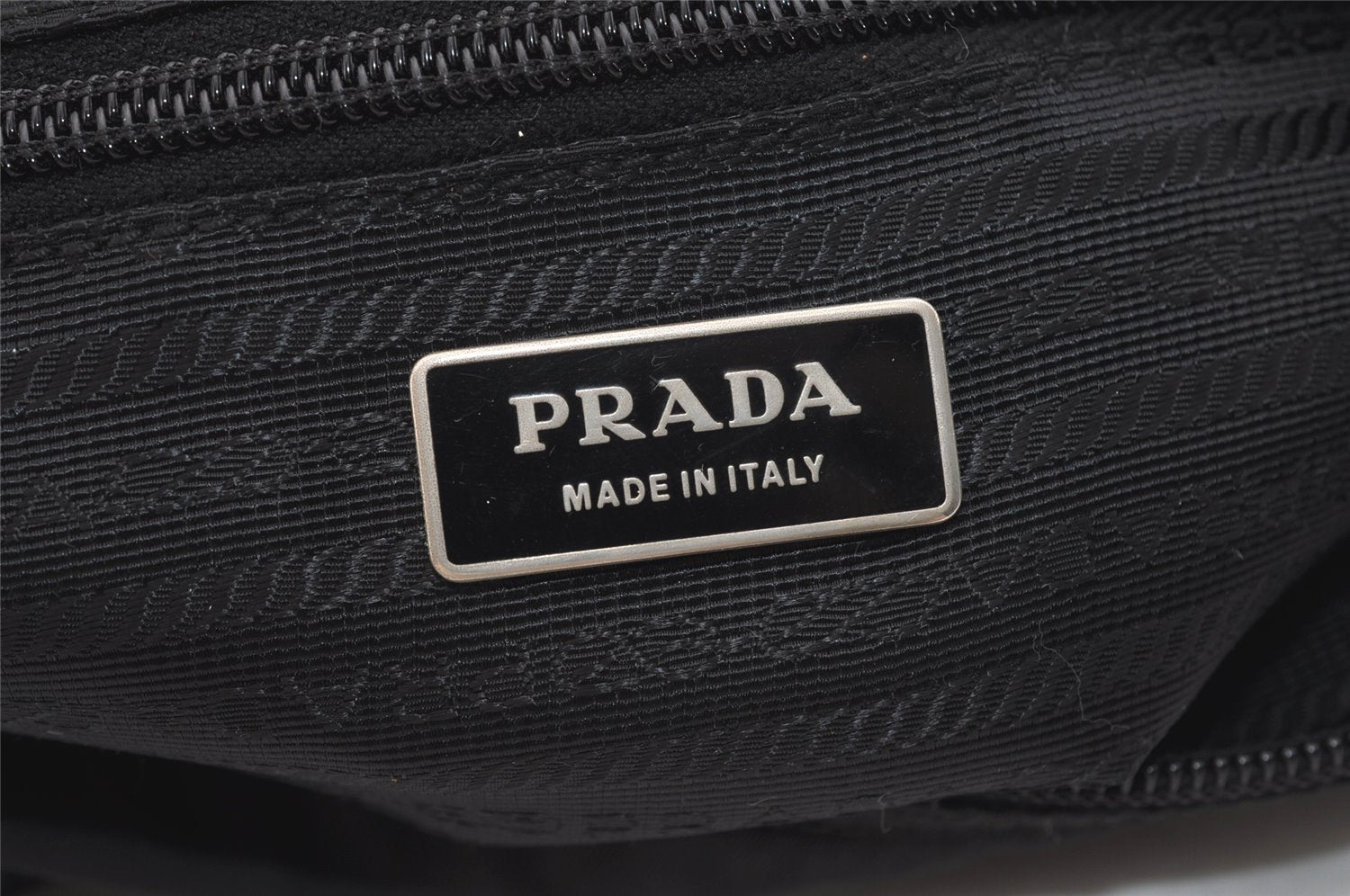 Authentic PRADA Nylon Tessuto Leather Shoulder Cross Body Bag Purse Black 5762J