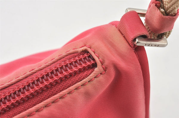 Authentic PRADA TESSUTO SPORT Nylon Hand Bag Pouch Purse MV632 Pink 5764K