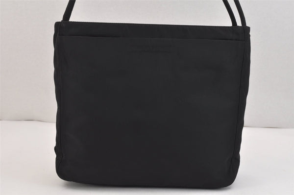 Authentic PRADA Vintage Nylon Tessuto Shoulder Tote Bag Black 5765K