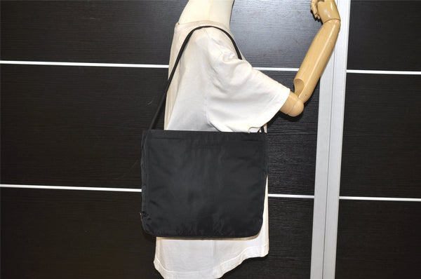 Authentic PRADA Vintage Nylon Tessuto Shoulder Tote Bag Black 5765K