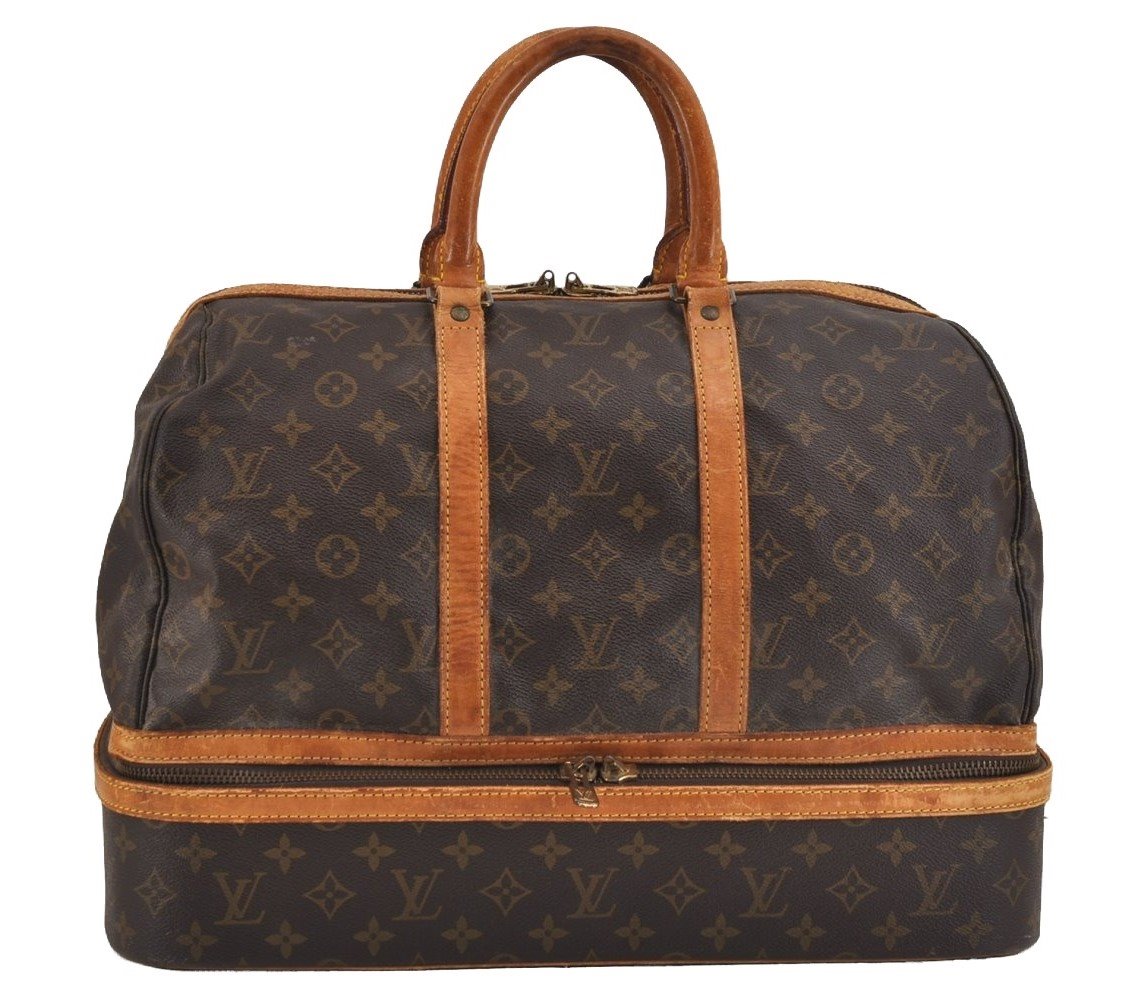Authentic Louis Vuitton Monogram Sac Sport Travel Hand Bag M41444 LV 5767J