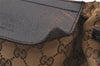 Authentic GUCCI Waist Body Bag Purse GG Canvas Leather 28566 Brown 5767K