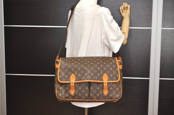 Authentic Louis Vuitton Monogram Gibeciere GM Shoulder Cross Bag M42246 LV 5768J