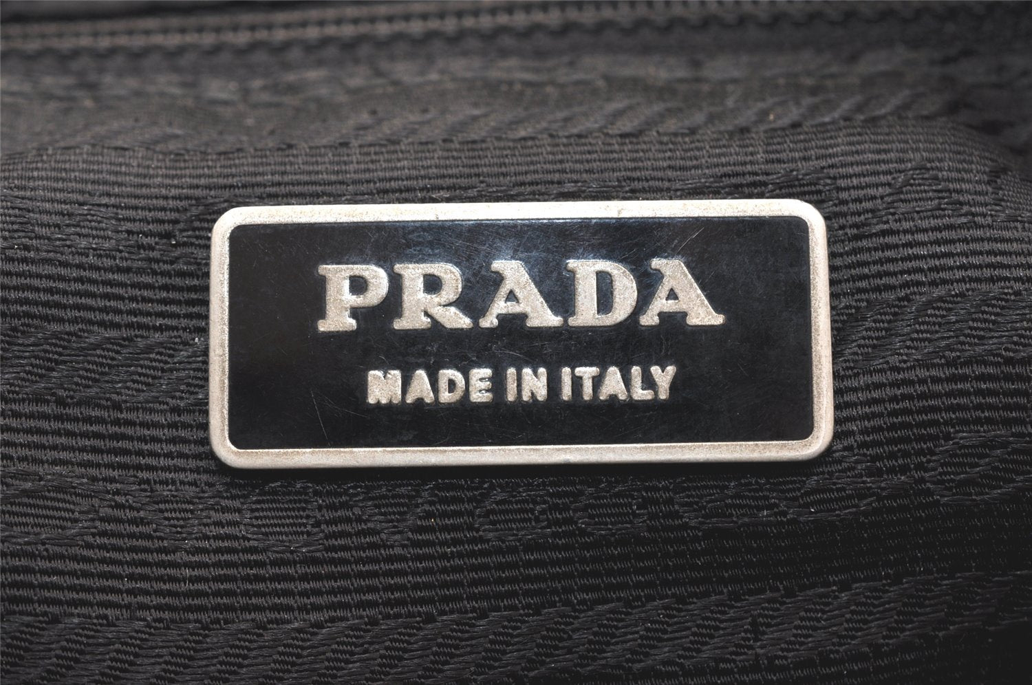 Authentic PRADA Nylon Tessuto Leather Shoulder Cross Body Bag Black 5769K