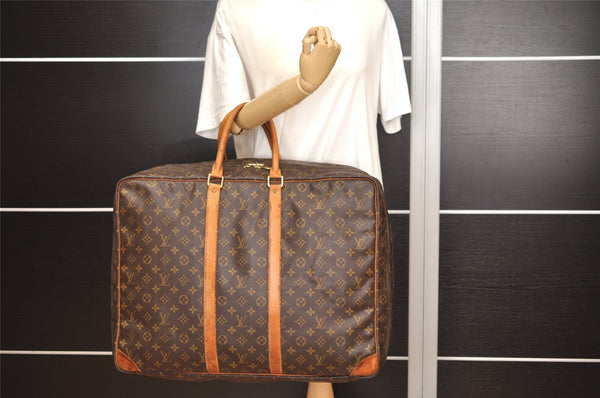 Authentic Louis Vuitton Monogram Sirius 55 Travel Boston Bag M41404 LV 5770J