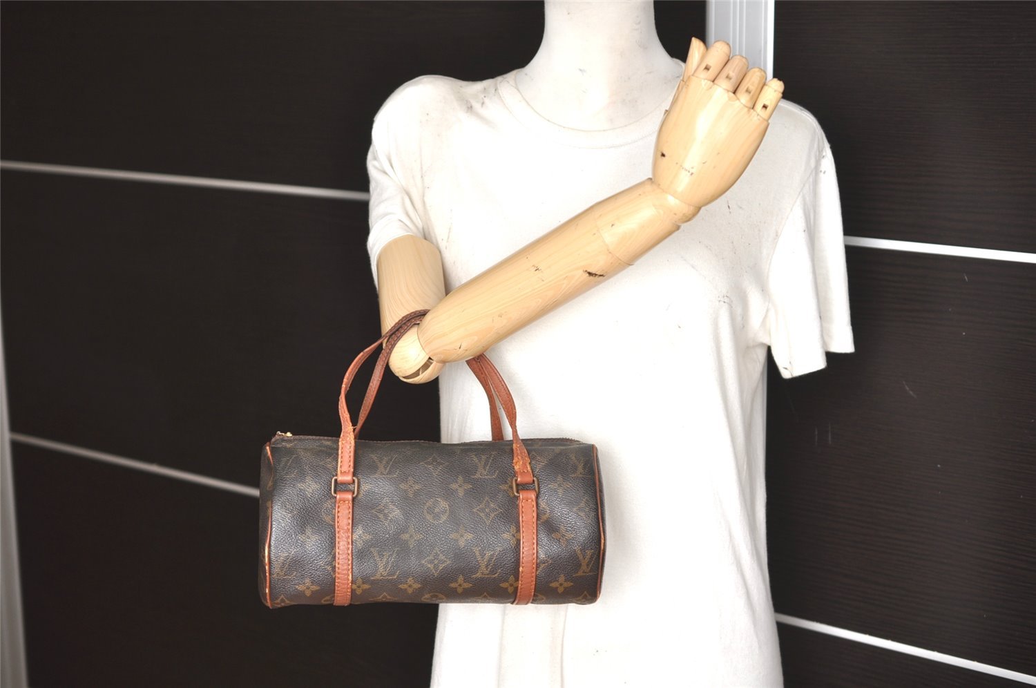 Authentic Louis Vuitton Monogram Papillon 26 Hand Bag Old Model LV Junk 5770K