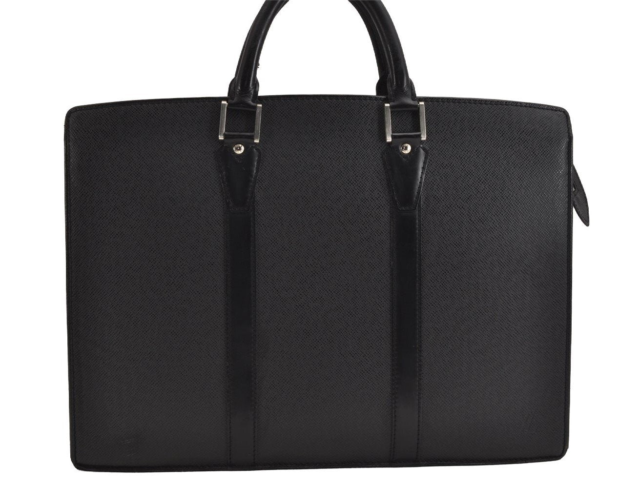 Auth Louis Vuitton Taiga Porte Documents Lozan 2Way Briefcase M30052 Black 5772J