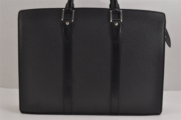Auth Louis Vuitton Taiga Porte Documents Lozan 2Way Briefcase M30052 Black 5772J