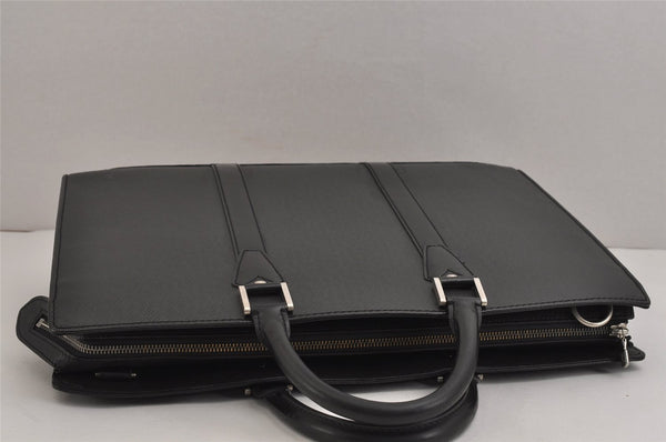 Auth Louis Vuitton Taiga Porte Documents Lozan 2Way Briefcase M30052 Black 5772J