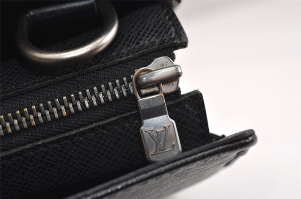 Auth Louis Vuitton Taiga Porte Documents Lozan 2Way Briefcase M30052 Black 5772J