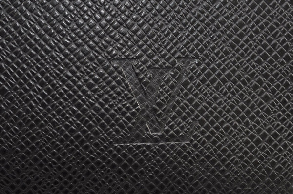 Auth Louis Vuitton Taiga Porte Documents Lozan 2Way Briefcase M30052 Black 5772J