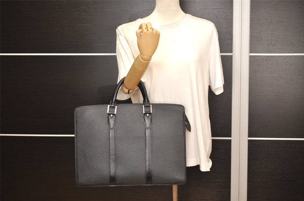Auth Louis Vuitton Taiga Porte Documents Lozan 2Way Briefcase M30052 Black 5772J