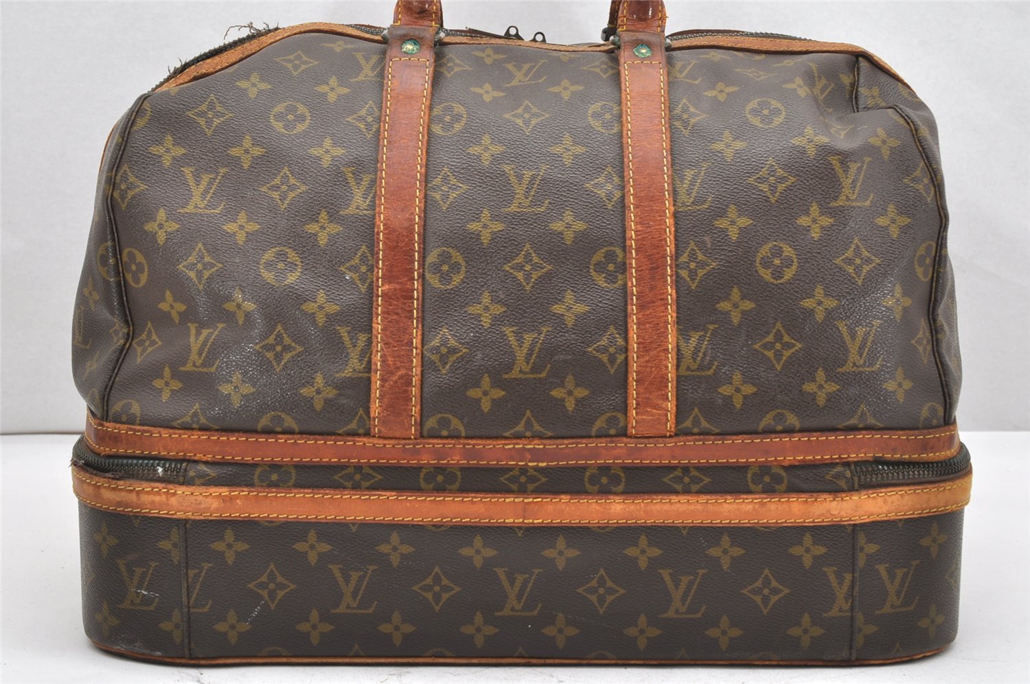 Authentic Louis Vuitton Monogram Sac Sport Travel Hand Bag Old Model LV 5772K