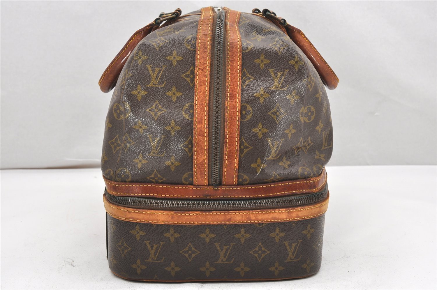 Authentic Louis Vuitton Monogram Sac Sport Travel Hand Bag Old Model LV 5772K