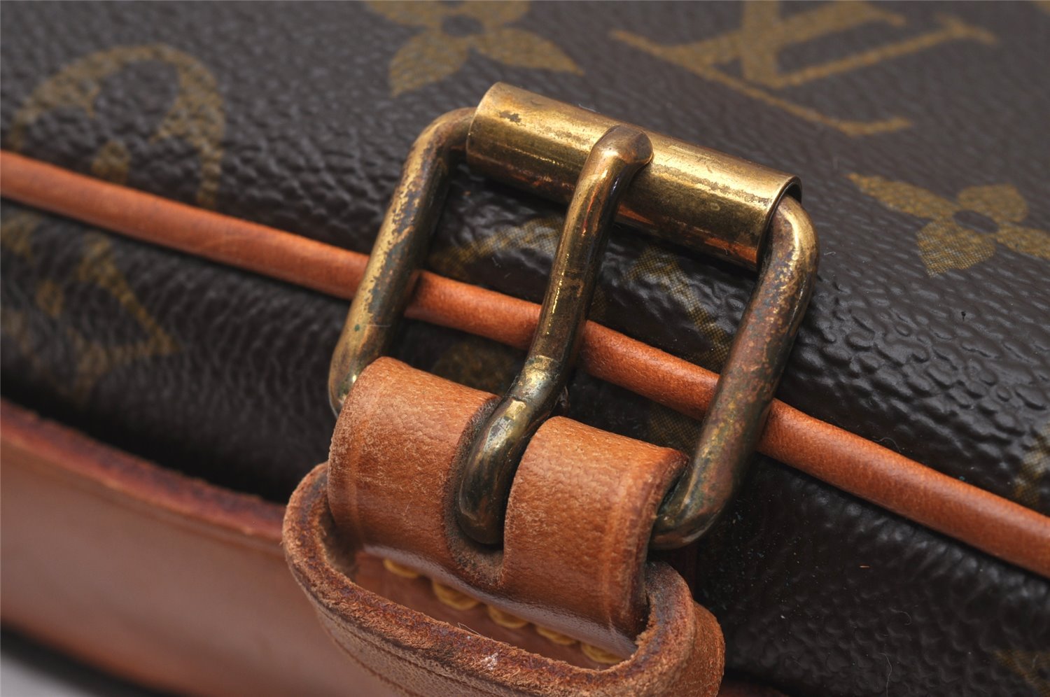 Authentic Louis Vuitton Monogram Cartouchiere MM M51253 Shoulder Cross Bag 5773I