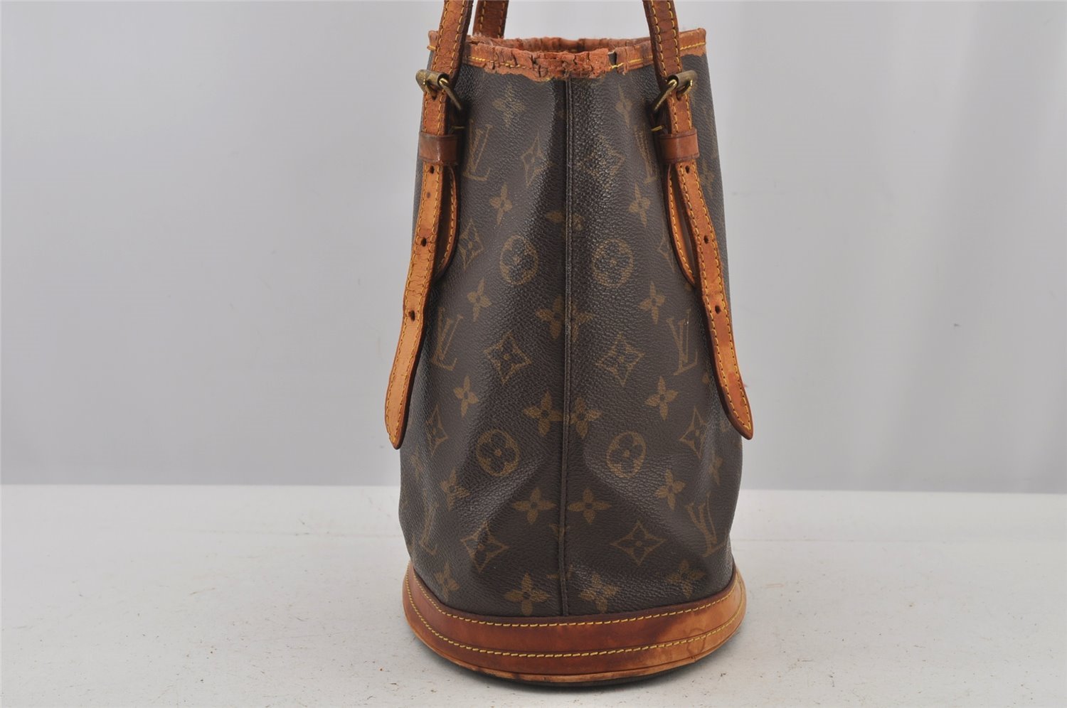 Authentic Louis Vuitton Monogram Bucket PM Shoulder Tote Bag M42238 LV 5773J
