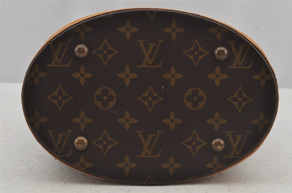 Authentic Louis Vuitton Monogram Bucket PM Shoulder Tote Bag M42238 LV 5773J