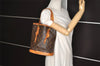 Authentic Louis Vuitton Monogram Bucket PM Shoulder Tote Bag M42238 LV 5773J