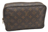 Auth Louis Vuitton Monogram Trousse Toilette 23 Clutch Hand Bag M47524 LV 5775K