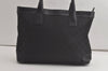 Authentic GUCCI Vintage Shoulder Tote Bag GG Canvas Leather 33890 Black 5776K