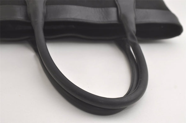 Authentic GUCCI Vintage Shoulder Tote Bag GG Canvas Leather 33890 Black 5776K