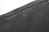 Authentic GUCCI Vintage Shoulder Tote Bag GG Canvas Leather 33890 Black 5776K