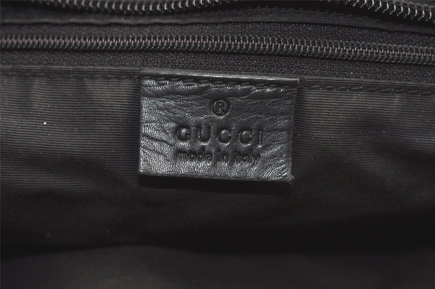 Authentic GUCCI Vintage Shoulder Tote Bag GG Canvas Leather 33890 Black 5776K
