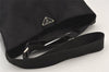 Authentic PRADA Nylon Tessuto Leather Shoulder Cross Body Bag Black 5777K