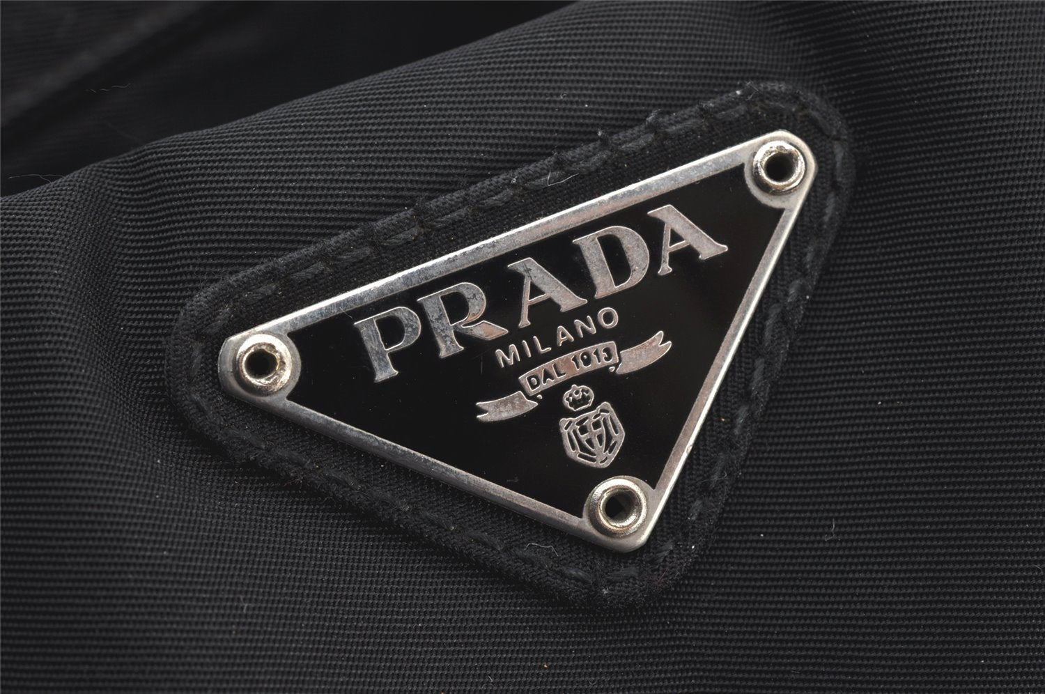 Authentic PRADA Nylon Tessuto Leather Shoulder Cross Body Bag Black 5777K