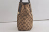 Authentic GUCCI Charmy Shoulder Tote Bag GG Canvas Leather 153361 Brown 5778K