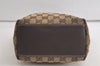 Authentic GUCCI Charmy Shoulder Tote Bag GG Canvas Leather 153361 Brown 5778K