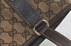 Authentic GUCCI Charmy Shoulder Tote Bag GG Canvas Leather 153361 Brown 5778K