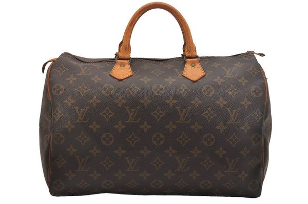 Authentic Louis Vuitton Monogram Speedy 35 Hand Boston Bag M41524 LV 5779J