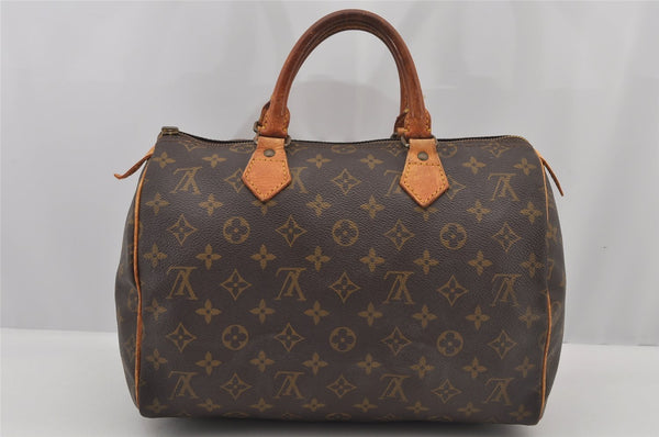 Authentic Louis Vuitton Monogram Speedy 30 Hand Boston Bag M41526 Junk 5781J