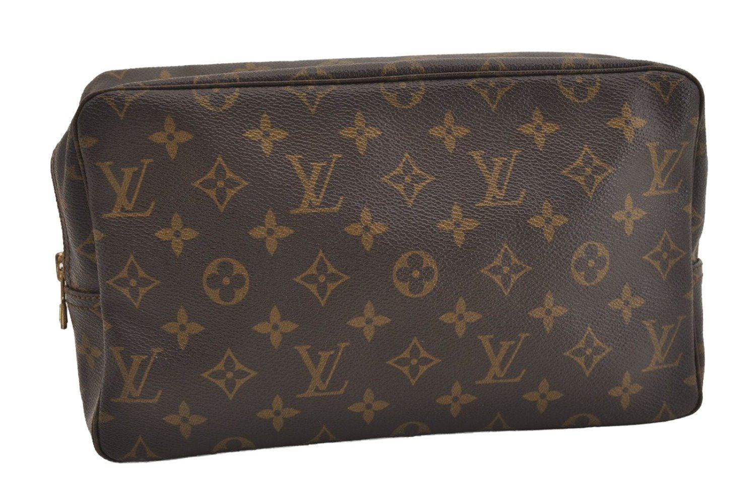 Auth Louis Vuitton Monogram Trousse Toilette 28 Clutch Hand Bag M47522 LV 5782J