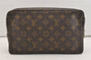 Auth Louis Vuitton Monogram Trousse Toilette 28 Clutch Hand Bag M47522 LV 5782J
