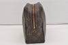 Auth Louis Vuitton Monogram Trousse Toilette 28 Clutch Hand Bag M47522 LV 5782J