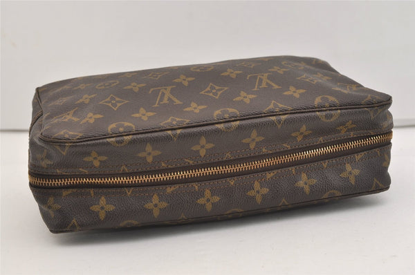 Auth Louis Vuitton Monogram Trousse Toilette 28 Clutch Hand Bag M47522 LV 5782J