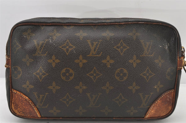 Authentic Louis Vuitton Monogram Marly Dragonne GM M51825 Clutch Hand Bag 5782K