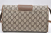 Authentic GUCCI Vintage Shoulder Cross Body Bag Purse GG PVC Leather Brown 5783K